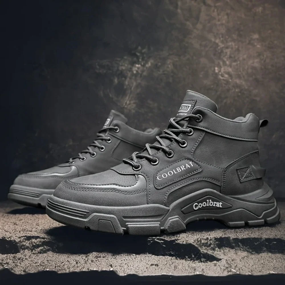 Juosiy Work Boots for Men Lightweight Casual Leather